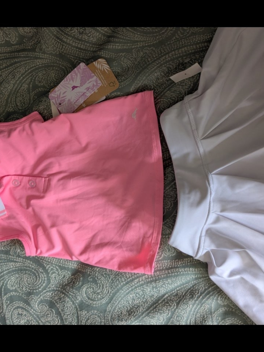 Tommy Bahama Pink Athletic Tank with White Skort - Girls Matching Set